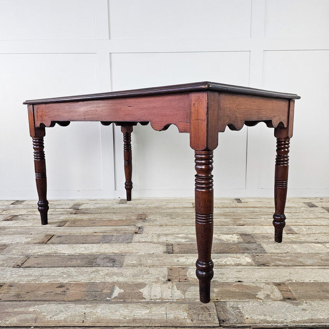 Antique Ecclesiastical Pine Table, Early 20th Century