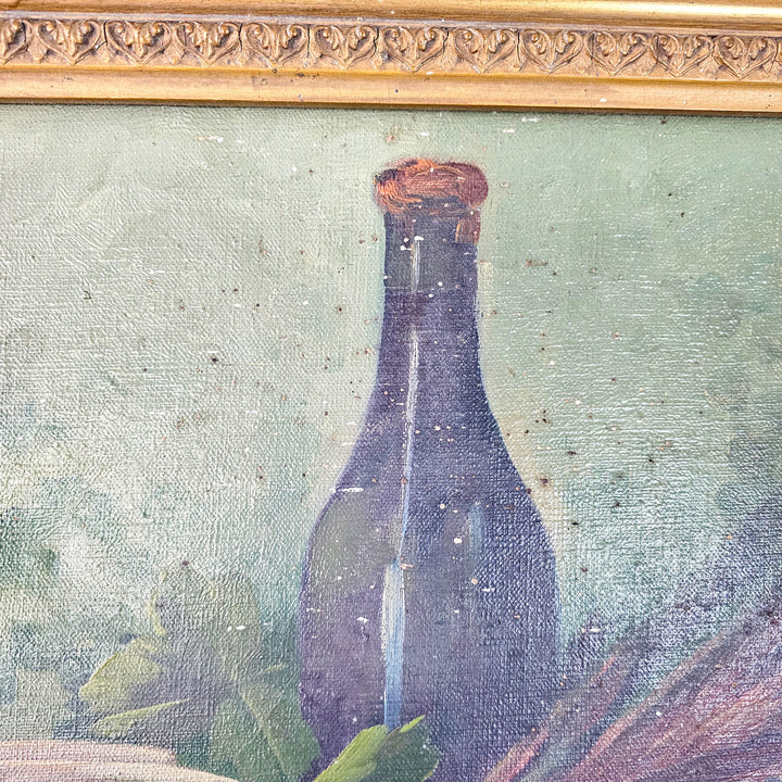 Antique French Still Life Oil Painting 19th Century