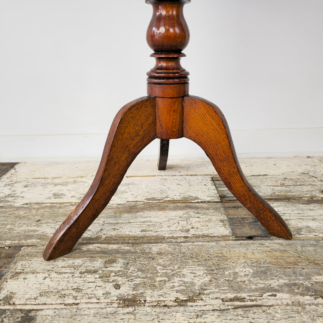 Arts and Crafts Oak Tripod Table, 19th Century