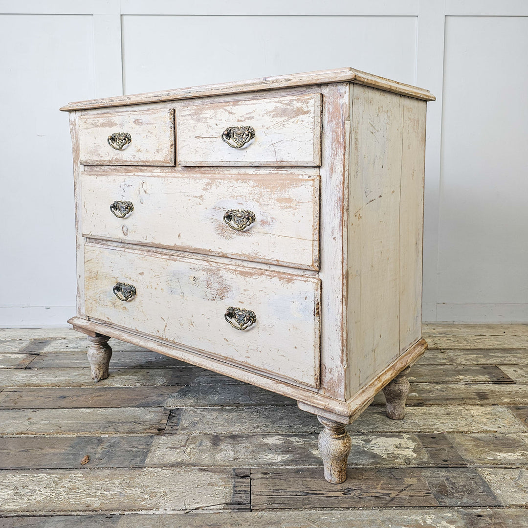Victorian Antique Pine Chest of Drawers with Four Drawers