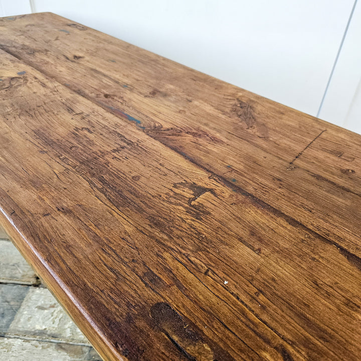 Large Rustic Vintage Elm Coffee Table