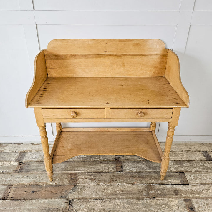 Rustic Victorian Washstand with two drawers and lower shelf