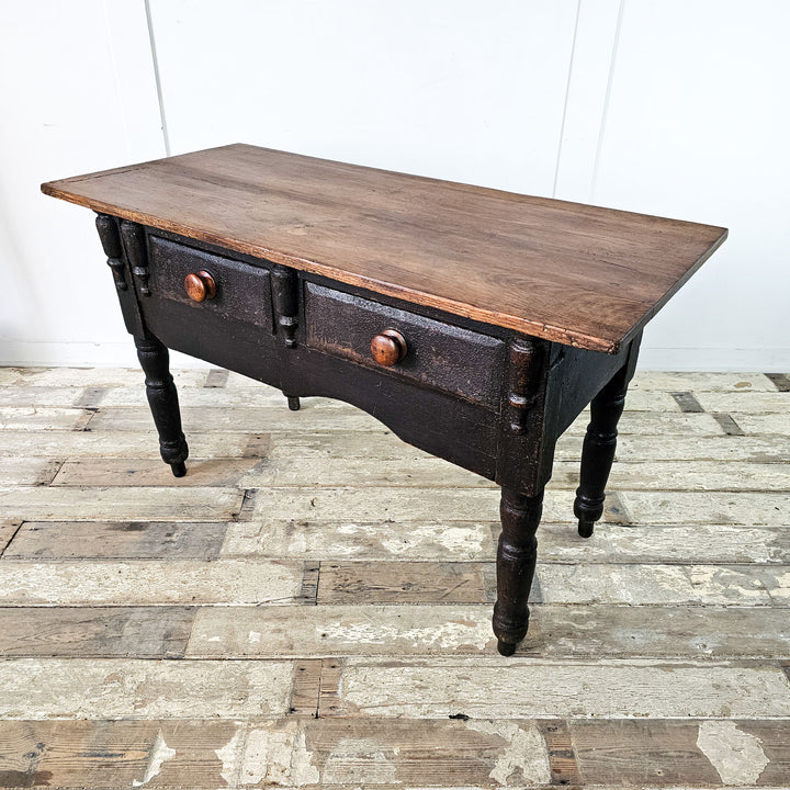 Antique pine console ideal for farmhouse or country decor.