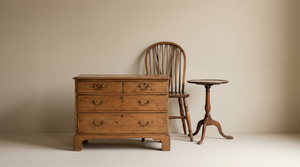 Curated collection of English and European antique and vintage furniture, featuring 19th-century pine storage, farmhouse tables and rustic seating at Jennings & Cox.