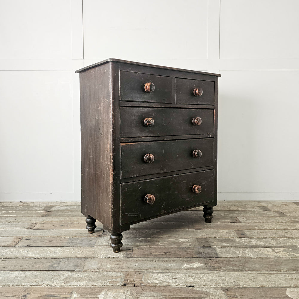 painted pine sideboard with five drawers for hallway or living room