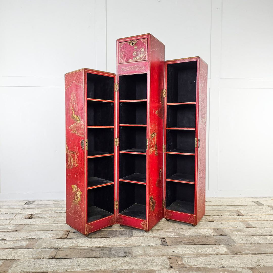 Antique Chinese Lacquered Cabinet, Early 20th Century