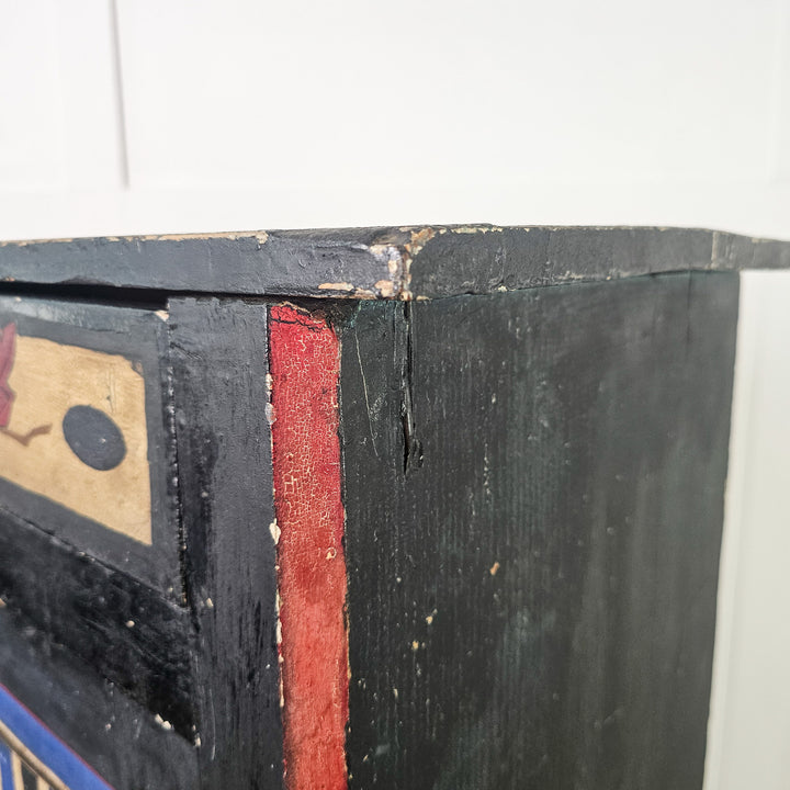 Painted French cupboard with drawer and central storage door