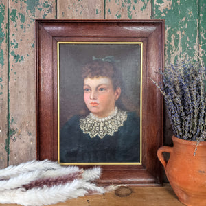 Oil painting on board with gilt frame