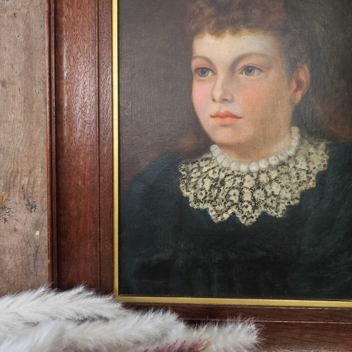 
Edwardian oil on board in wooden frame