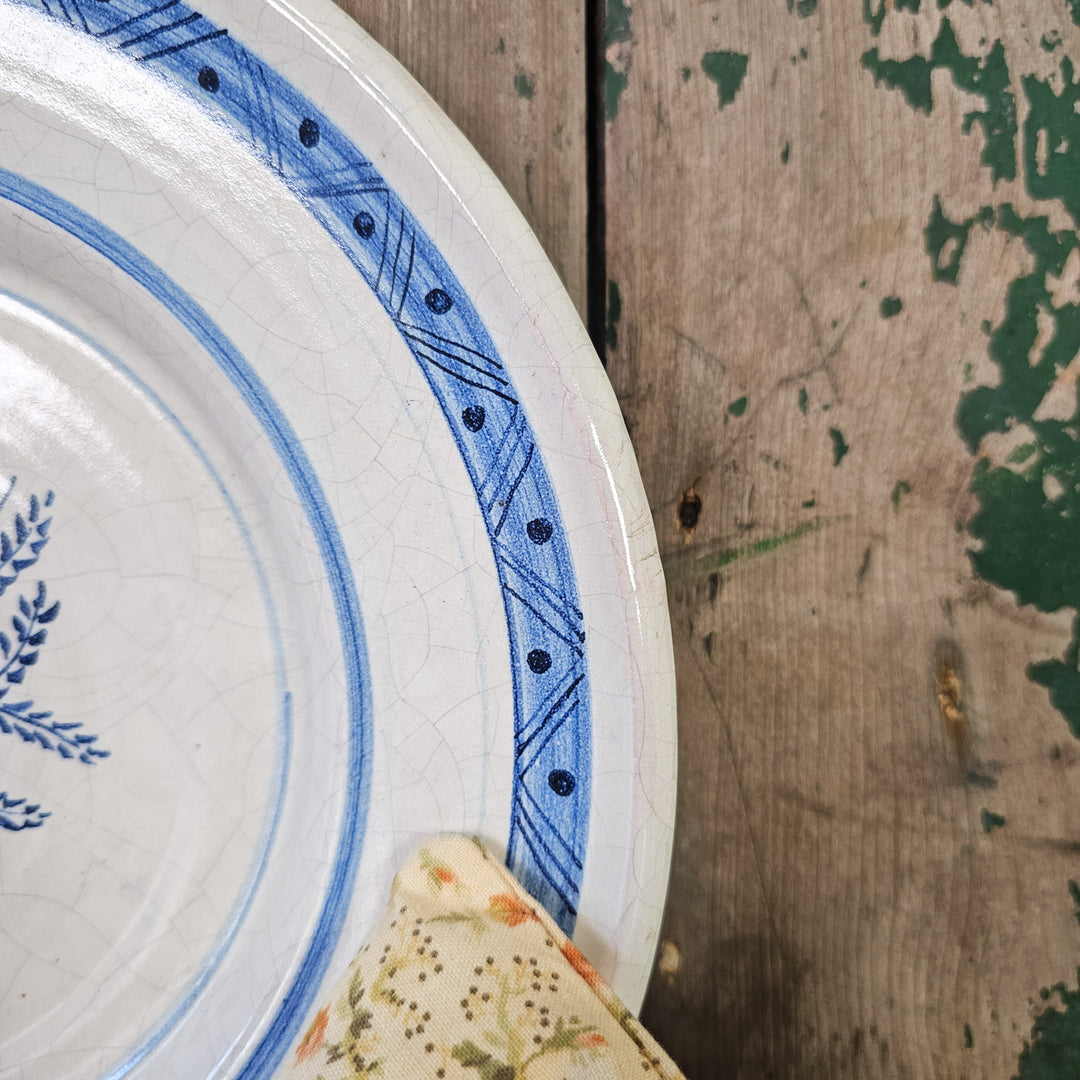 Decorative blue and white plate
