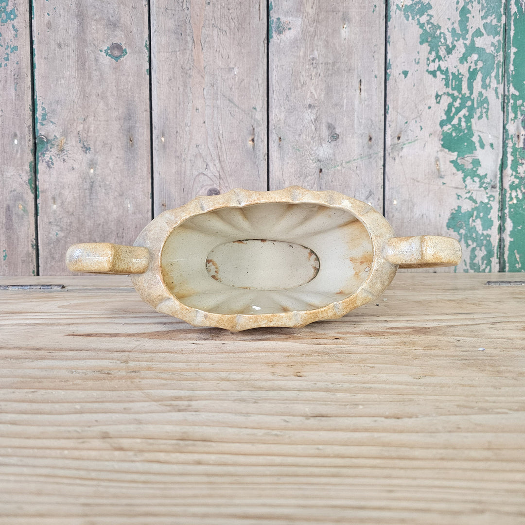 Decorative stoneware vase for shelf or sideboard