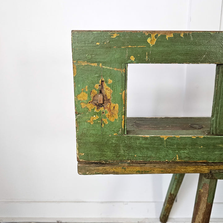 Rustic European flip bench with original paint
