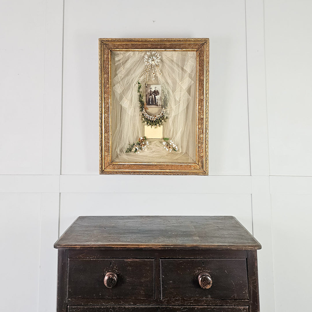 Early 20th Century Wedding Shadow Box