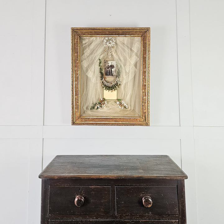 Early 20th Century Wedding Shadow Box