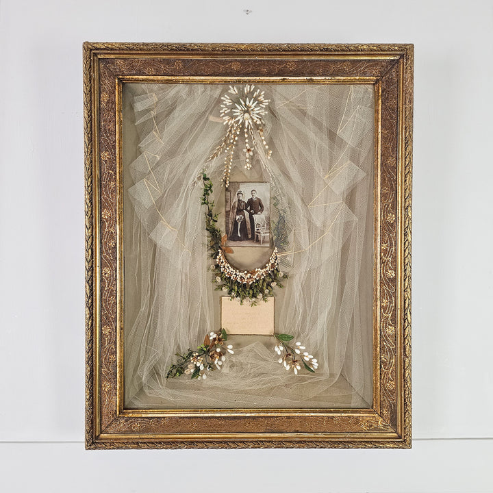 Early 20th Century Wedding Shadow Box