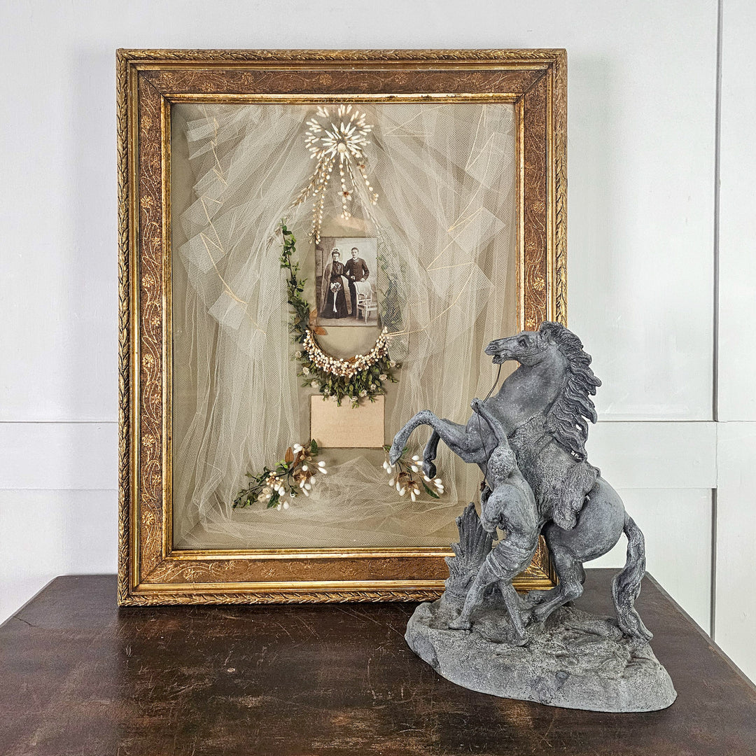 Early 20th Century Wedding Shadow Box