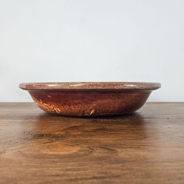 Yellow center stoneware dish by Gustave de Bruyn, a versatile piece for home accessories and decor