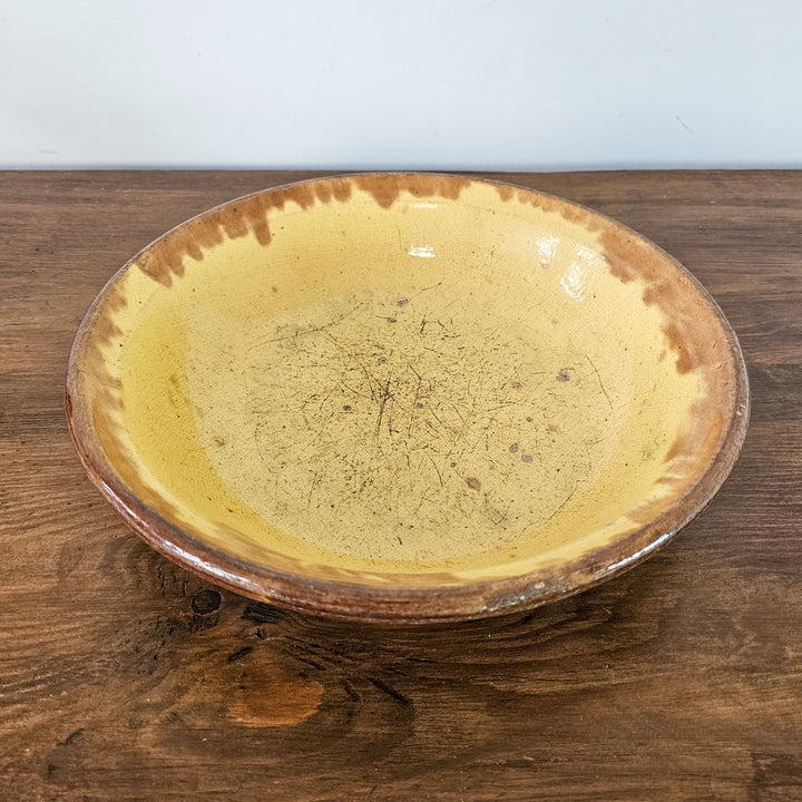 French rustic stoneware dish ideal for farmhouse cuisine, crafted by Gustave de Bruyn.