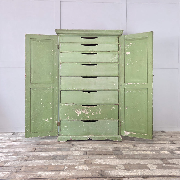 Early 20th Century French Painted Cupboard with Drawers