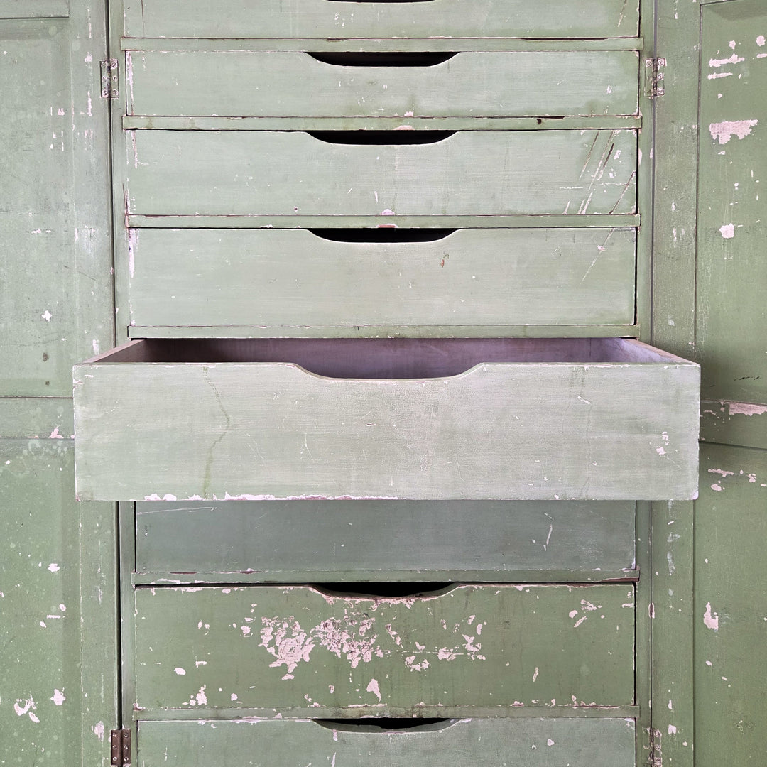 Early 20th Century French Painted Cupboard with Drawers
