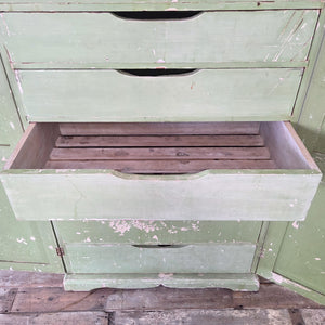 Early 20th Century French Painted Cupboard with Drawers