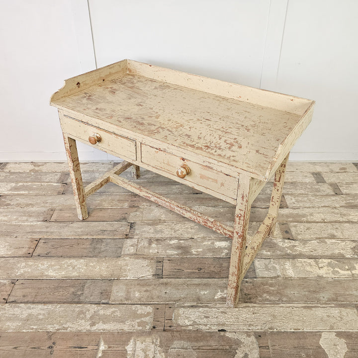 French painted pine table with original finish
