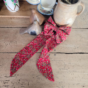 Handmade decorative bow for seasonal wreaths
