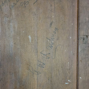 A Victorian painted pine chest of drawers in rich red finish with five drawers and wooden knobs. Raised on bun feet, substantial and practical antique furniture for the bedroom, living room or hallway, offering versatile storage for farmhouse and country homes.