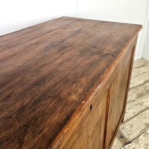 Early 20th century wooden blanket chest or toy chest with hinged lid
