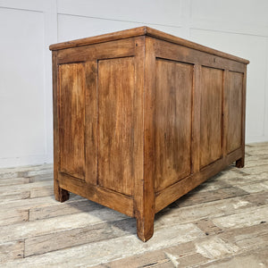 Early 1900s antique toy chest or linen trunk with functional design
