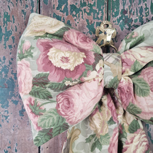 Elegant padded bow with plush fabric structure
