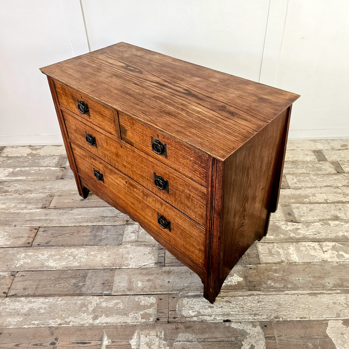 Antique oak chest with original fittings
