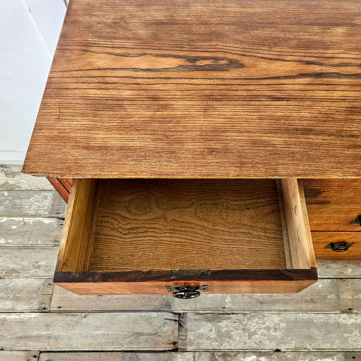 Substantial chest of drawers in warm oak