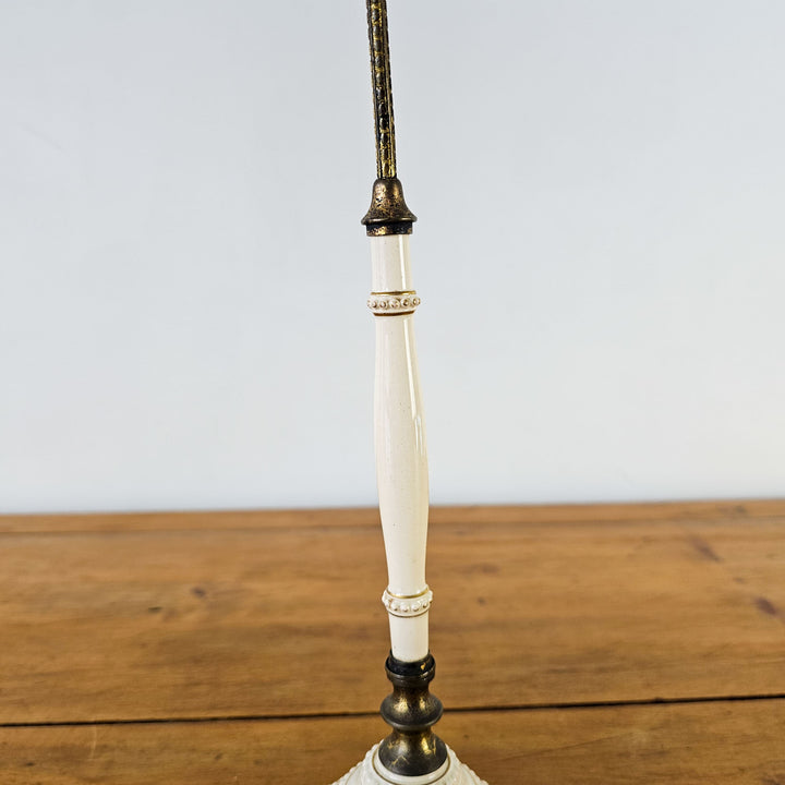 Pair of Antique Victorian Brass and Porcelain Church Banner Stands, 1870