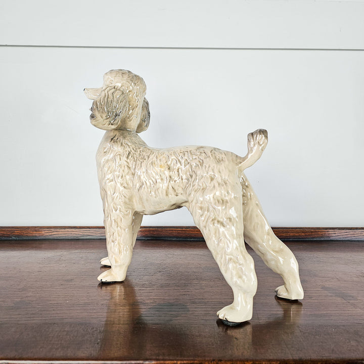 1950s Ceramic Poodle Figurines - Back View