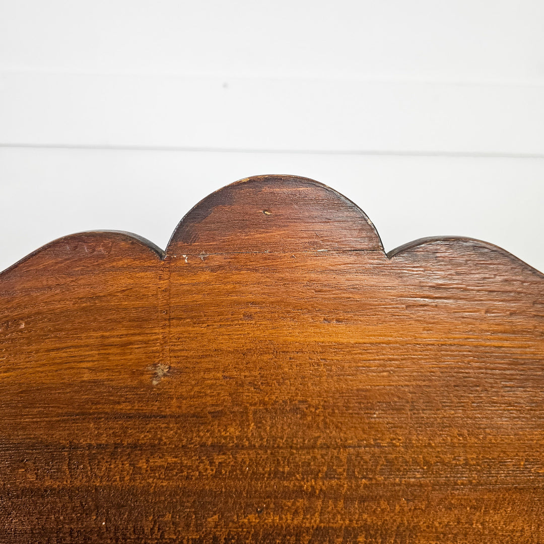 Victorian ladies writing table with cupboard and pigeonhole storage
