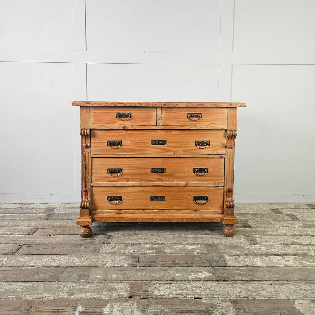 Furniture wax-sealed pine drawer chest.