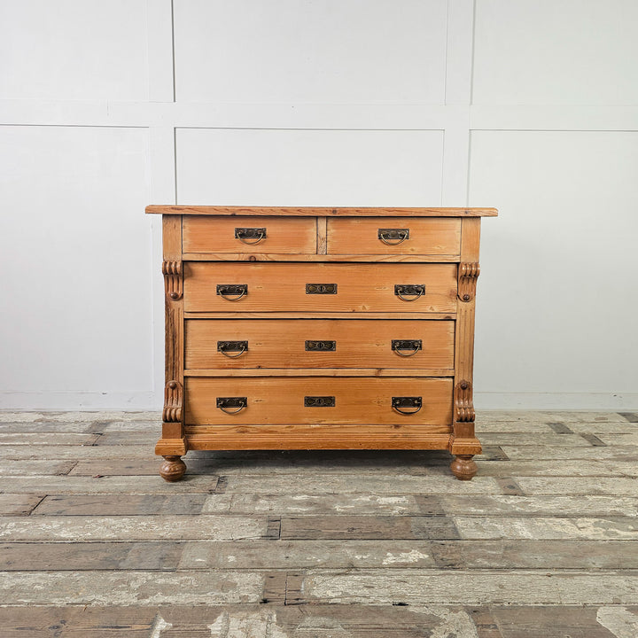 Furniture wax-sealed pine drawer chest.