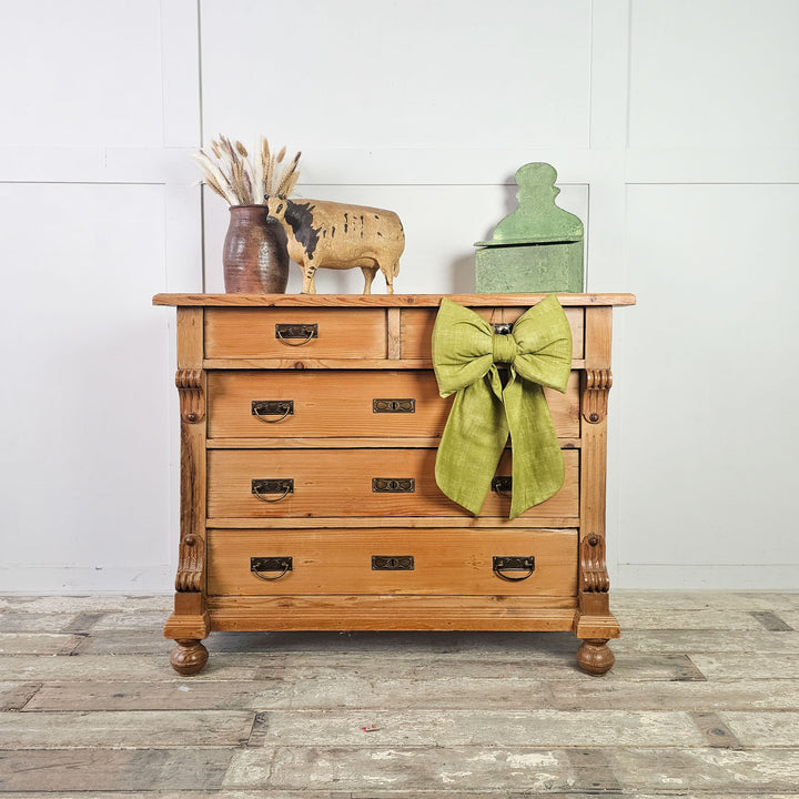 Antique-style chest sealed with furniture wax.