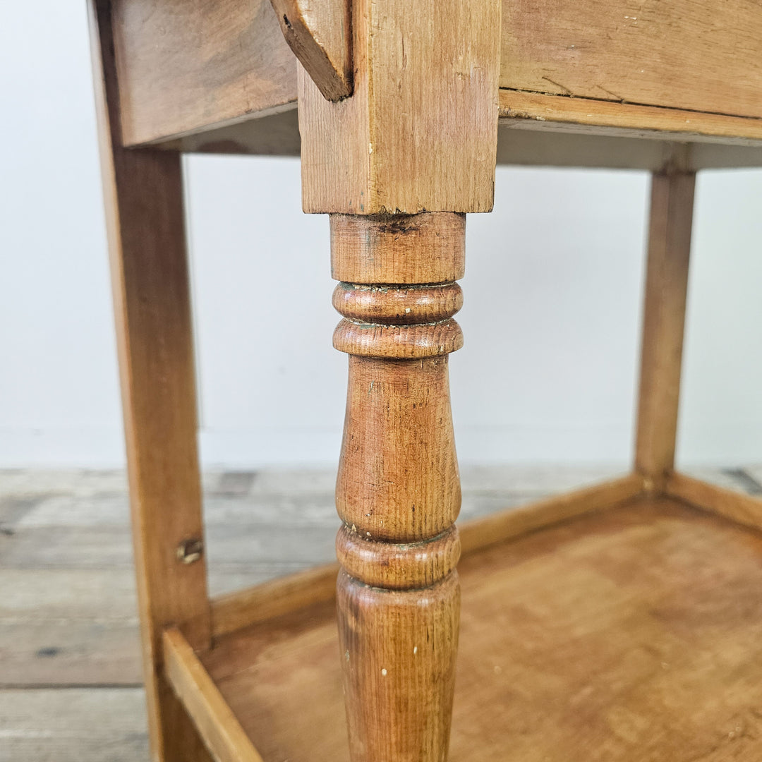 19th century washstand in warm pine