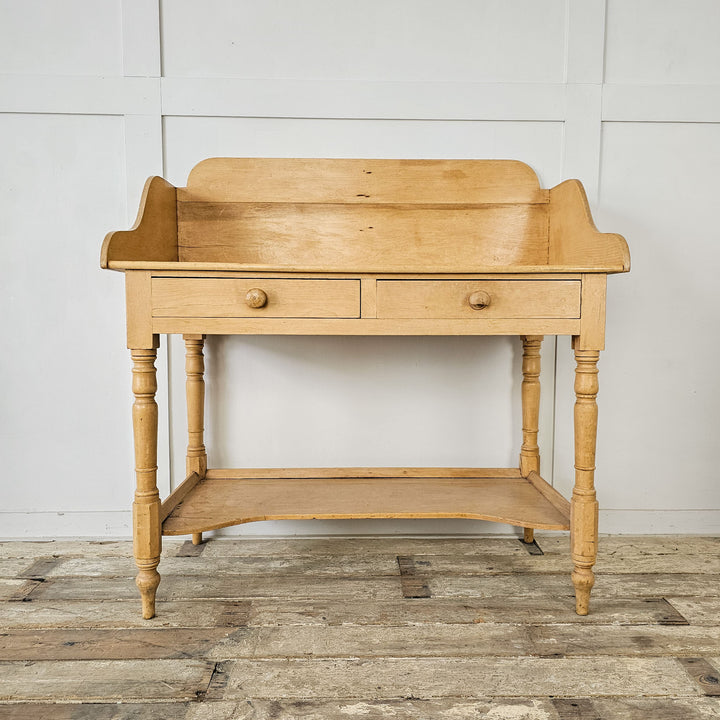 Vintage pine washstand, versatile as console or dressing table