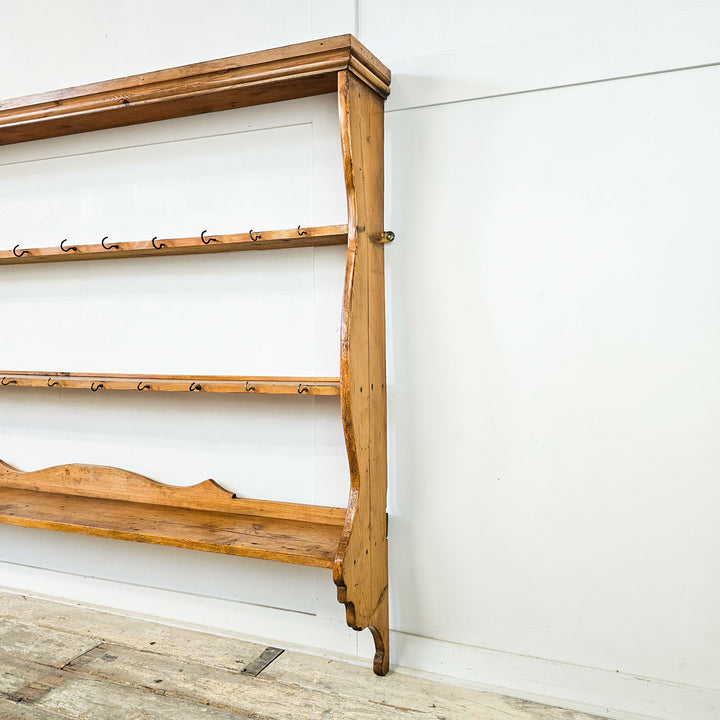 Victorian-era pine rack with an aged patina.