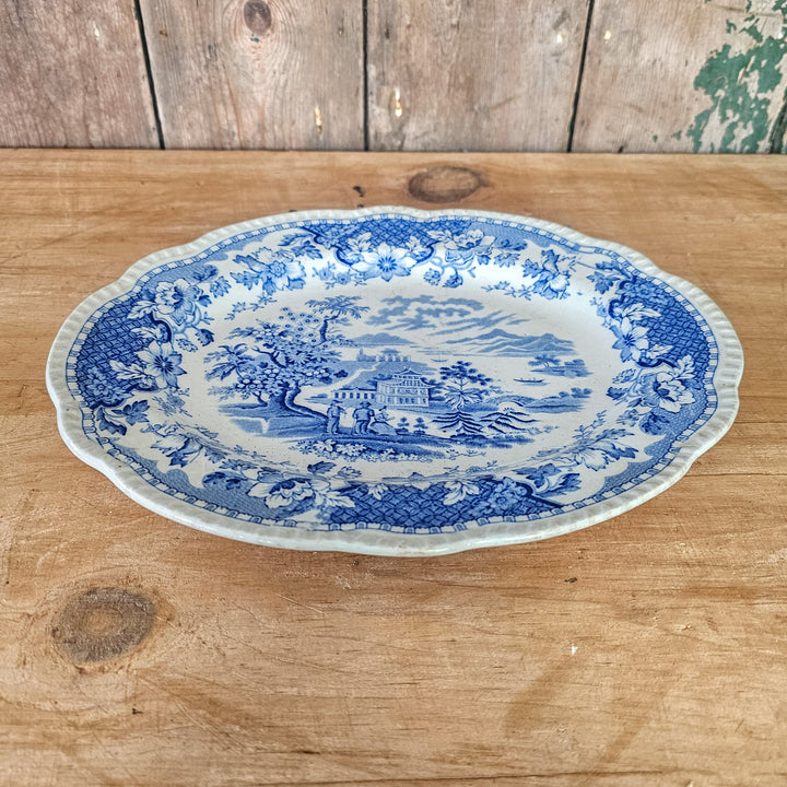 Vintage Seaforth Blue and White Oval Plate