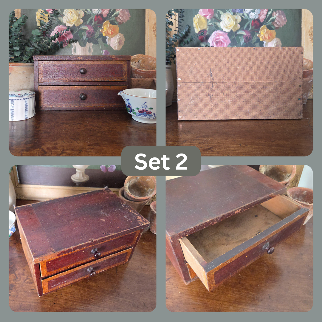 Antique Victorian Pine Tabletop Drawers