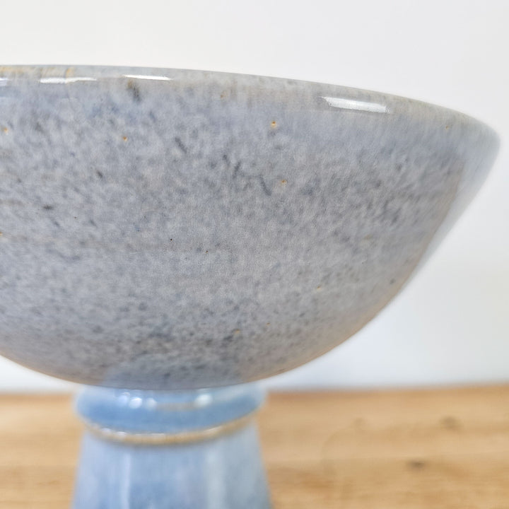 Handmade vintage pedestal bowl