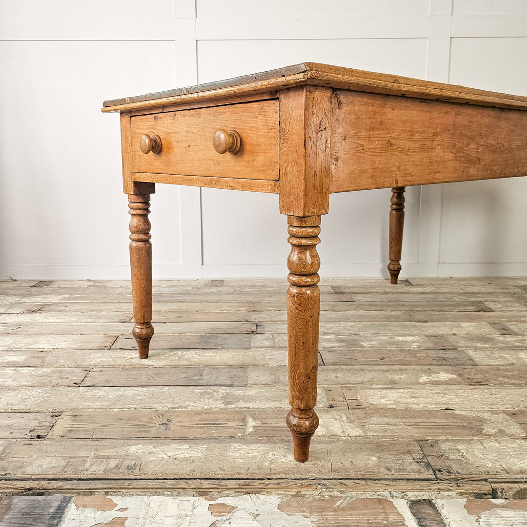 antique pine table with classic victorian form