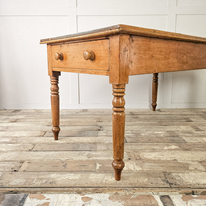 antique pine table with classic victorian form
