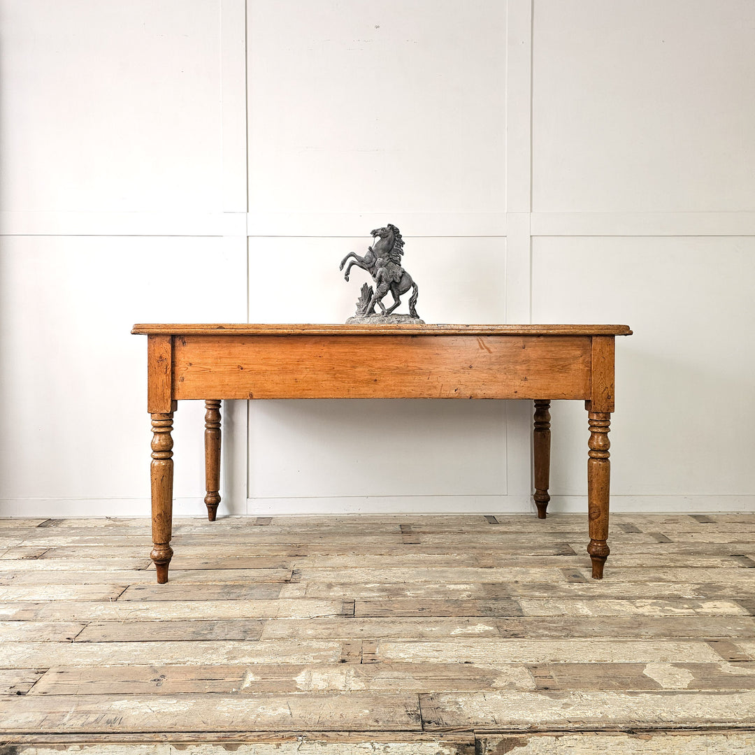 country kitchen table in solid pine with rustic finish
