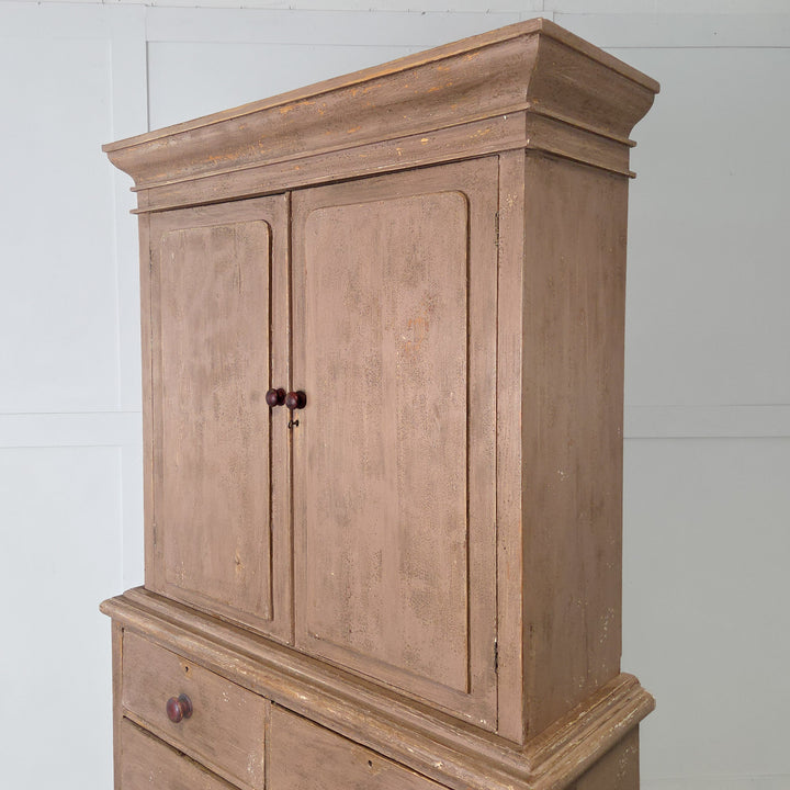 19th Century Antique Pine Housekeepers Cupboard