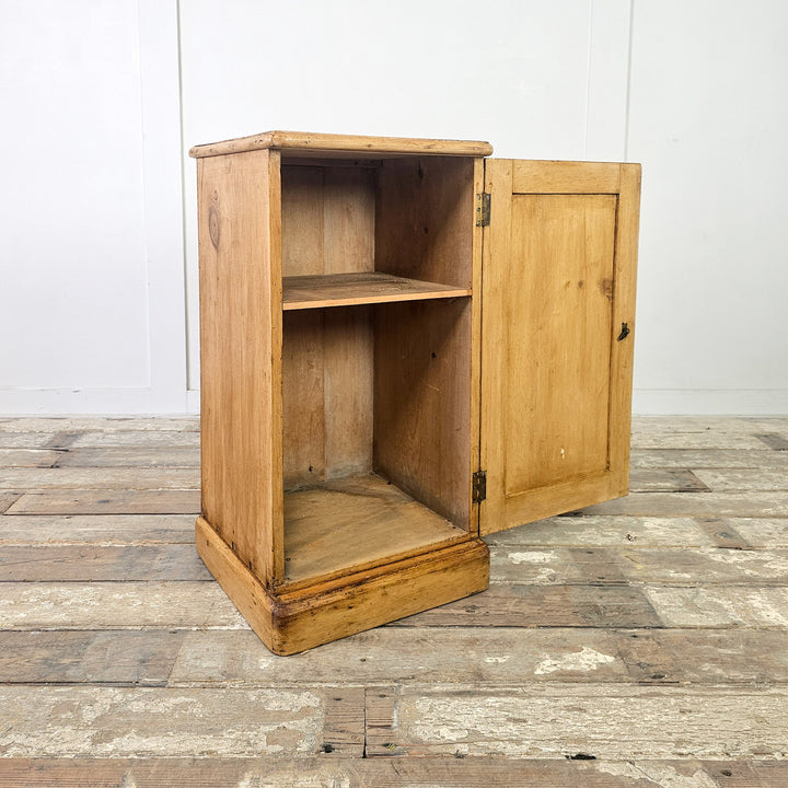 Victorian pot cupboard in stripped pine
